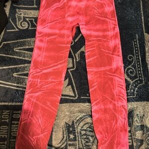 Striking Red Leggings with Slim Fit and Soft Texture